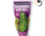 6x Pouches Van Holten&#39;s Jumbo Kosher Zesty Garlic Dill Pickle In-A Pouch... - $18.48