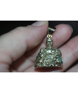 Real Solid 10K Yellow Gold Buddha Pendant Diamond Green stones  -18K Bal... - $20,212.78 MXN