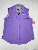Habit Ladies Sleeveless Button Vented Collar Shirt  Purple UPF 40 Size L... - £11.66 GBP