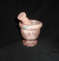 Pink Marble Muddler Made in Pakistan Pestle and Mortar - $64.35