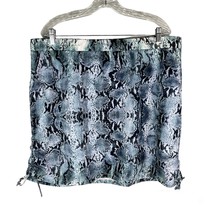 Chico&#39;s Zenergy Skirt 3 L 16 Blue White Snakeskin Print Pockets Elastic ... - $25.00