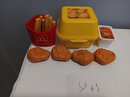 Vintage Fisher Price Fun With Food 4 Chicken Nuggets Container FF Sauce #2 - $34.65