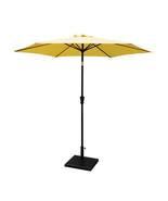 8.8 feet Outdoor Aluminum Patio Umbrella, Patio Umbrella - Yellow - £145.46 GBP