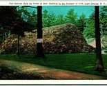 Fort George Lake George New York NY UNP Unused Linen Postcard I2 - £3.07 GBP