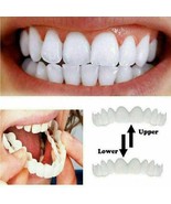 Dental Veneers Snap On False Teeth Upper + Lower Dentures Tooth Cover Se... - £12.66 GBP