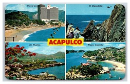 Multiview Acacpulco Bay Guerrero Mexico UNP Chrome Postcard I20 - $3.91