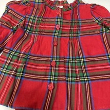 Baby Girl 12 Months Red Plaid Shirt And Faux Leather Pants - Holiday Outfit - $15.83