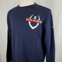 Nike Chicago Bears Sweatshirt NFL Team Apparel Crew Neck Large Blue Cotton Blend - £14.93 GBP