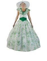 Women&#39;s Scarlett O&#39;hara Southern Belle Dress L White/Green - £491.97 GBP+