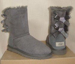 Ugg Australia Gray Bailey Bow Boots Women&#39;s Size Us 5,EU 36 New #1002954 Grey - £92.11 GBP