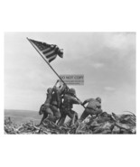 IWO JIMA RAISING US FLAG ON MOUNT SURIBACHI WORLD WAR 2 8X10 PHOTO - £6.69 GBP