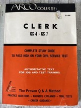 RARE Arco 1965 Vintage CLERK CIViL SERVICE Test Exam Prep Book Study Gui... - $14.17