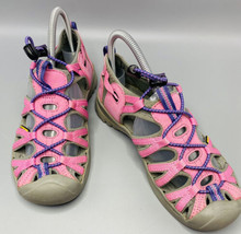 Keen Whisper Waterproof Hiking Sandals Womens Size 5 Bungee Closure Gray Pink - £10.87 GBP
