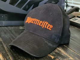 Jagermeifter Cross-Word Black Dad Strap-Back Baseball Hat Adjustable Size - £10.98 GBP