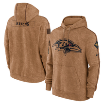 Men&#39;s Baltimore Ravens 2023 Salute to Service Brown Pullover Hoodie S-3XL - £47.10 GBP