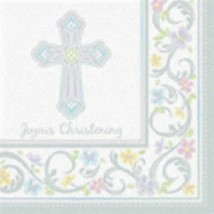 Blessed Day 36 Joyous Christening Luncheon Value Pack Napkins - £6.51 GBP