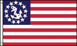 3X5 YACHT ENSIGN FLAG NEW SAIL BOAT NAUTICAL USA 100D - $15.99