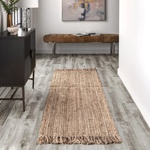 Daniela Farmhouse Chunky Jute Runner Rug By Nuloom, Natural, 2&#39; 6&quot; X 8&#39;. - £47.97 GBP