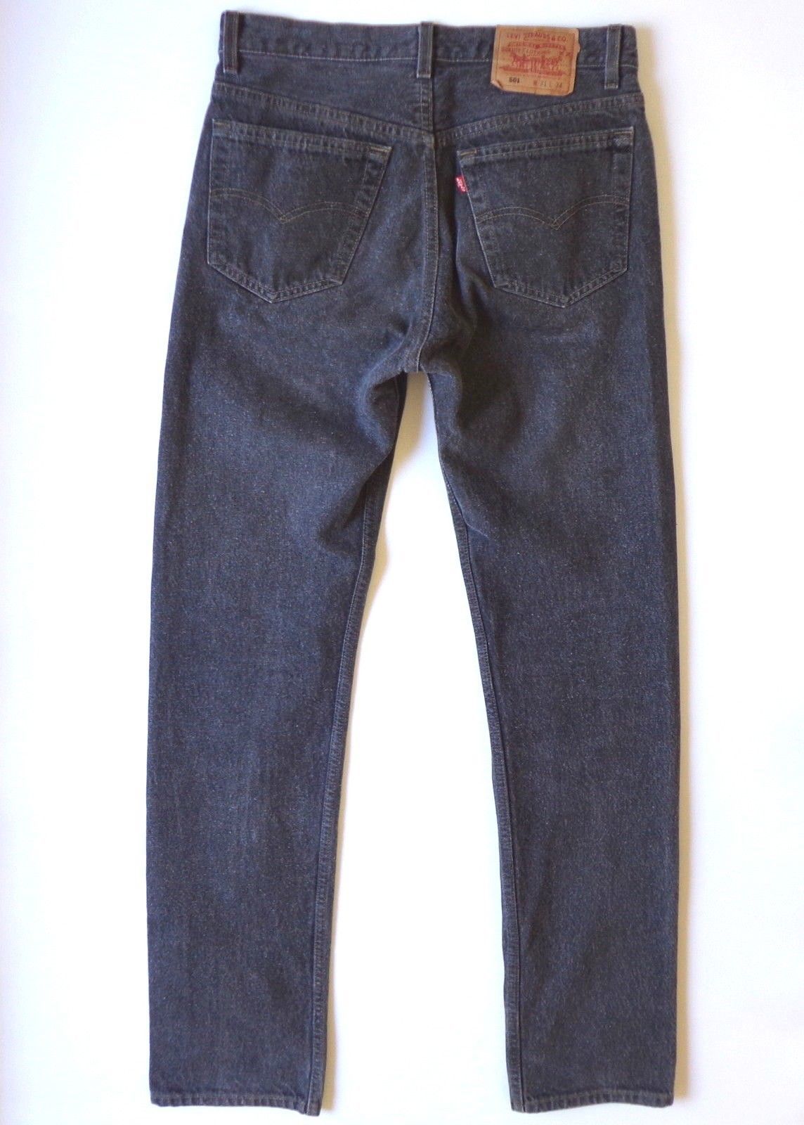 Levis 501 Jeans Mens Dark Gray Button Fly Denim 31 x 34 USA Made - $49.95