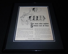 1951 American Meat Institute Framed 11x14 ORIGINAL Vintage Advertisement - $49.49