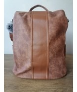 Retro Brown Women&#39;s PU Leather  Shoulder Bag /Backpack With Zipper - $28.91