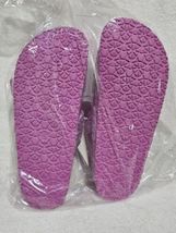 New Shade & Shore Women's Size 5 Floral Purple Magenta Sandals Two Strap Buckle image 3