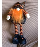 Happy Halloween Standing Gnome Decor orange - £7.06 GBP