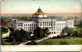 Washington D.C. Congressional Library Written 1902 Antique Postcard - £5.99 GBP