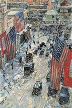 Flags on Fifth Avenue, Winter 1918 - $19.97
