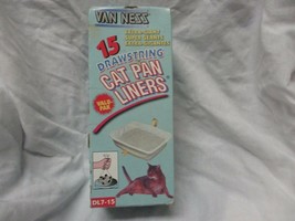 Van Ness Pureness DL7-15 Drawstring 15 Cat Pan Liners Trash Bags Extra-G... - £28.10 GBP