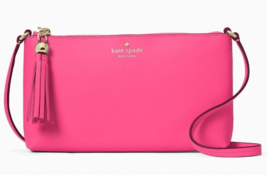 Kate Spade Ivy Street Amy Smooth Pink Leather Crossbody WKRU4856 NWT $198 FS - £67.46 GBP