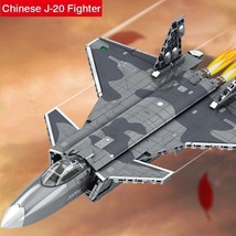 J-20 Fighter Aircraft Building Block Set Technical Air Military Series Brick Toy - £60.21 GBP
