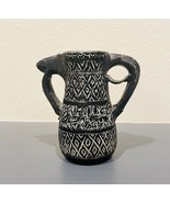 Ancient Basalt Stone Engraved Pitcher Vase Decor Animal Carvings - $2,833.47 MXN