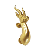 set of Deer Brass Door Pull and Knob 12&quot; Vintage Old Style Door Handle - $168.75+