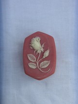Soapstone W Carved Rose Trinket Box By Design Gifts Intern&#39;l Inc Vintage - £11.83 GBP