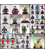 46-Piece STAR WARS Minifigure +Stands Luke Leia Han Lando Darth Vader Mando +Mor - $58.49