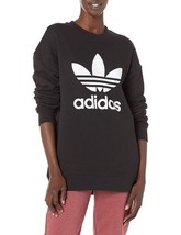 adidas Originals Women&#39;s Trefoil Crew Sweatshirt, Black/White FM3272 Siz... - $393.62 MXN