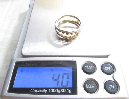 14K Yellow Gold Enhancer Sawtooth or Jaws Style Band Ladie's Sz 8.75 Ring 4 g Item image 11