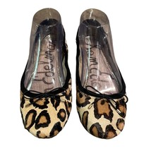 Sam Edelman Felicial Brahma Hair Leopard Print Ballet Flat Shoes Womens Size 7 - £14.15 GBP
