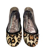Sam Edelman Felicial Brahma Hair Leopard Print Ballet Flat Shoes Womens ... - £14.08 GBP