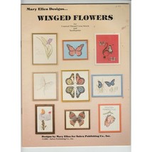 Winged Flowers Butterfly Cross Stitch Needlework Chart Booklet Mary Ellen - $10.69