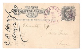 IA 1880 Iowa Falls Large Purple CDS Fancy Cancel Star in Circle - £11.82 GBP