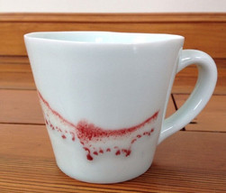 Japanese Glossy Abstract Hhigh Quality Porcelain Ceramic White Coffee Mug - $29.99