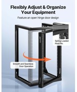 VEVOR 15U Wall Mount Server Rack Open Frame Network Rack 150 lbs 180 Deg... - $196.26 CAD
