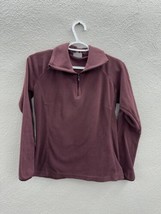 Columbia Womens Sweater Size Small Purple Fleece 1/4 Zip Pullover - $13.96