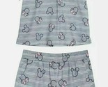 Disney™ ~ Minnie ~ Mickey Mouse ~ 2 Piece Pajama Set ~ Gray Striped ~ Si... - £14.91 GBP