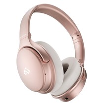 Rose Gold Active Noise Cancelling Headphones With Microphone Wireless Over Ear B - £76.31 GBP
