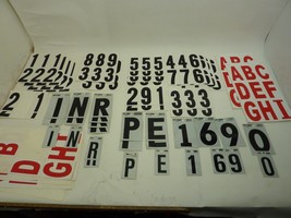 Vinyl Sticker Kits 2.5&quot; - 3.25&quot; Red Black Numbers Letters Boat Craft Address ID - £18.14 GBP