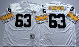 Men&#39;s Dermontti Dawson #63 Stitched Jersey Black/White - T-Shirts - $44.45