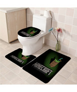 3Pcs/set Mine_craf024 Bathroom Toilet Mat Set Anti Slip Bath Mat Decorat... - $33.29+